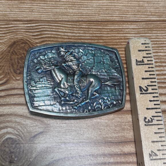Numbered PONY EXPRESS 125 year commemorative belt buckle 39267 Cowboy Western - Picture 6 of 10